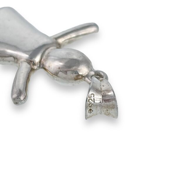 Vintage Sterling Silver 925 Girl Child Hug Arms Out Pendant - Picture 3 of 4